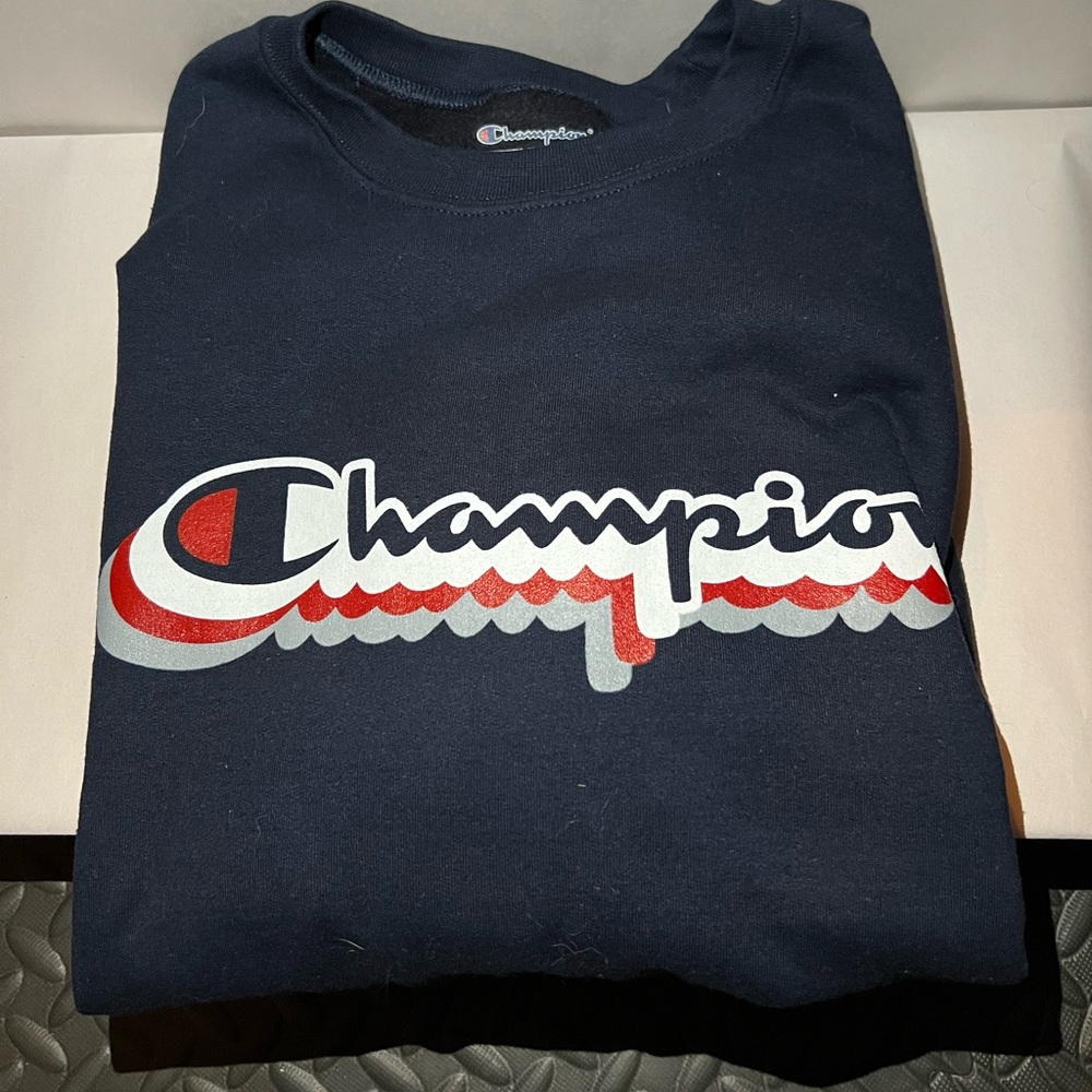 Men’s Champion Script Logo Crew Neck Sweatshirt NWT! - sz 1XLl (Big & Tall)